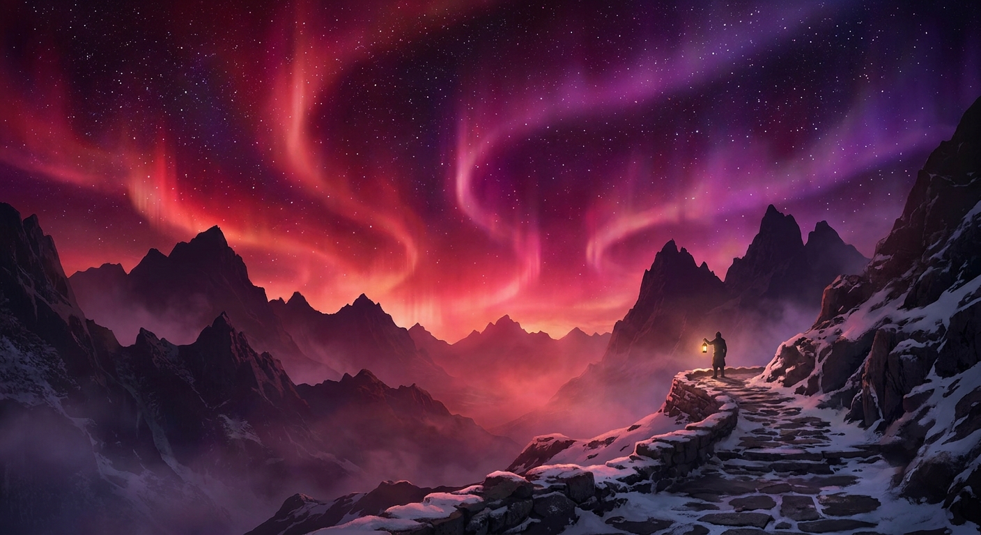 Aurora boreale Dolomiti